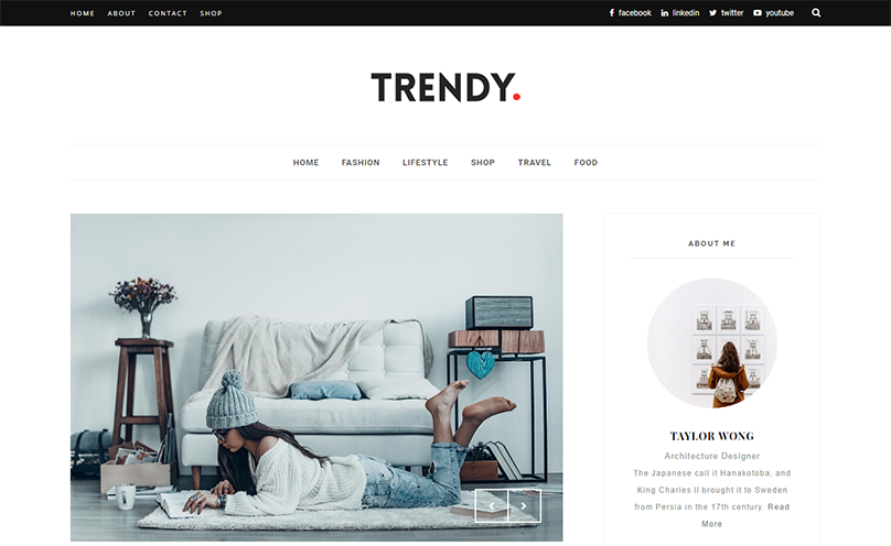 Trendy Responsive Minimal Blogger Template